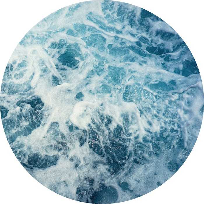 Murale ronde auto-adhésive intissée Ocean Twist