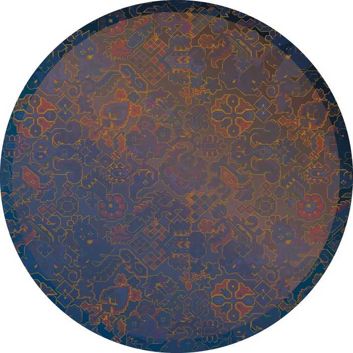 Murale ronde auto-adhésive intissée Ornament
