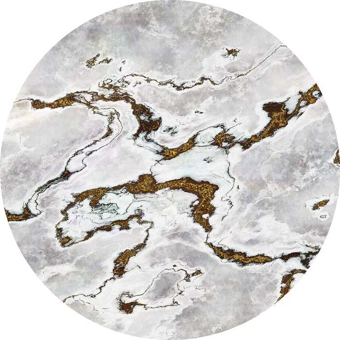 Murale ronde auto-adhésive intissée Marble Vibe