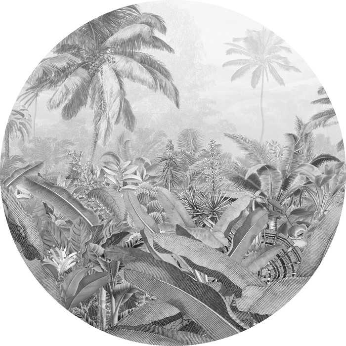 Murale ronde auto-adhésive intissée Amazonian Spirit