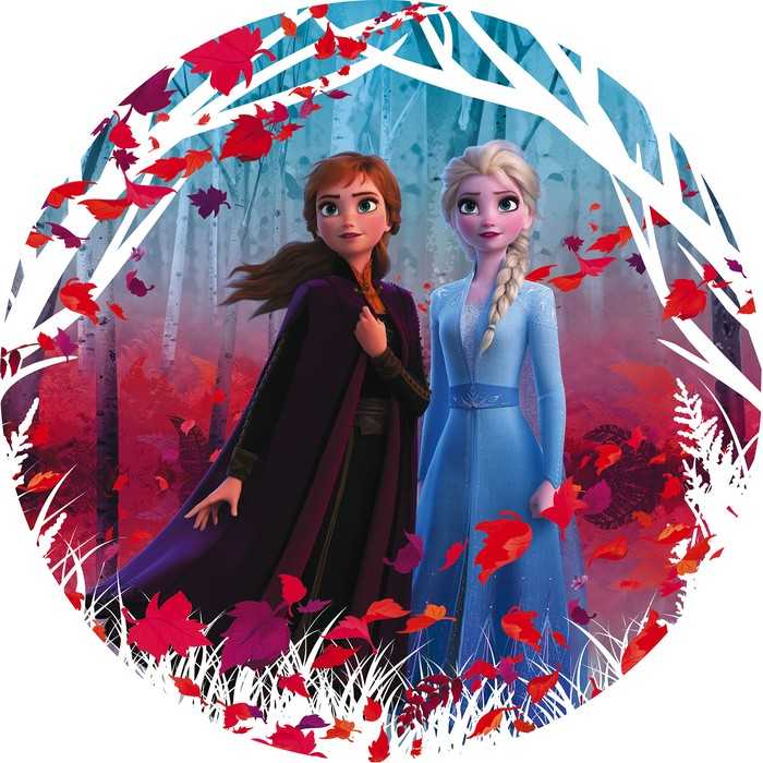 Murale ronde auto-adhésive intissée Frozen 2 Winter is coming