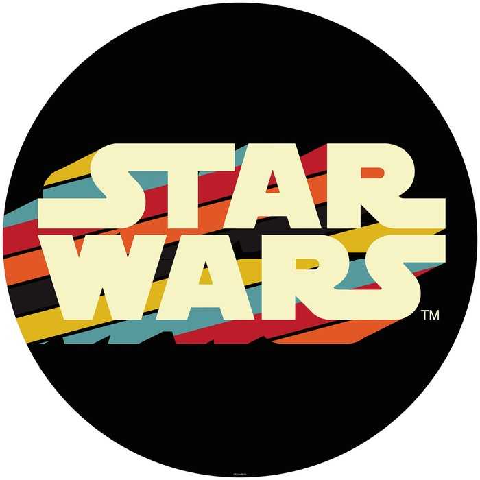 Murale ronde auto-adhésive intissée Star Wars Typeface