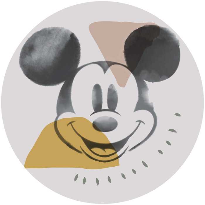 Murale ronde auto-adhésive intissée Mickey Abstract