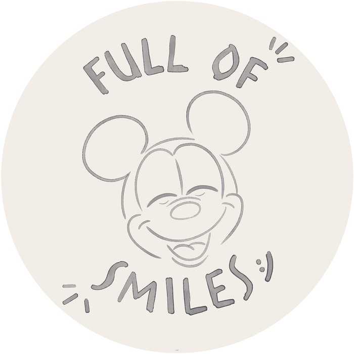Murale ronde auto-adhésive intissée Mickey Mouse Joke