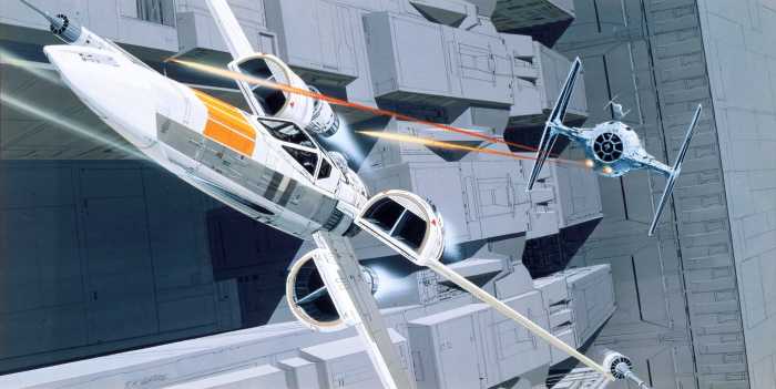 Intissé Standard Star Wars Classic RMQ X-Wing vs TIE-Fighter