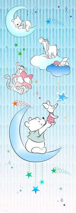 Intissé Standard Winnie the Pooh Piglet and Stars
