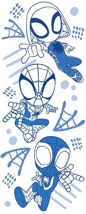 Intissé Standard Marvel Spidey and His Amazing Friends Blue Lines