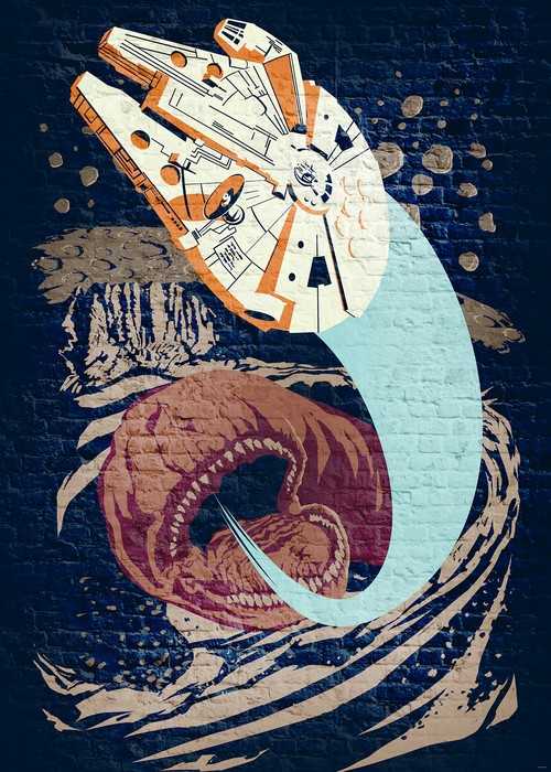 Intissé Standard Star Wars Classic Concrete Asteroid Worm