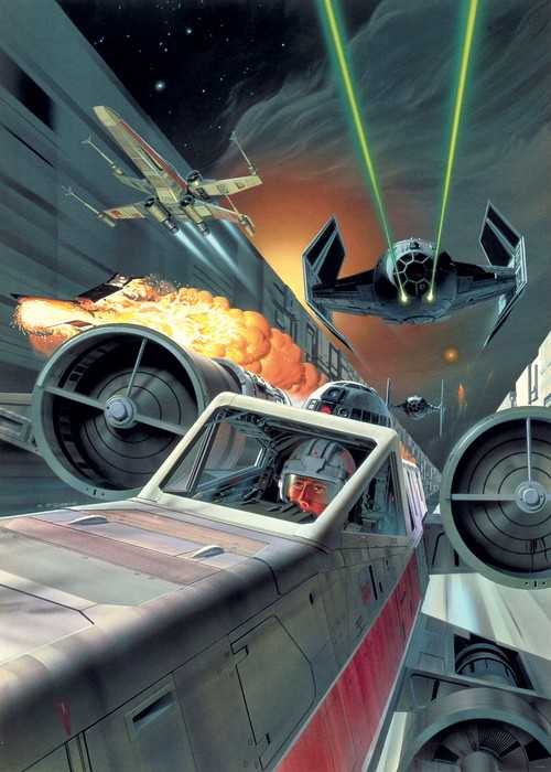Intissé Standard Star Wars Classic Death Star Trench Run