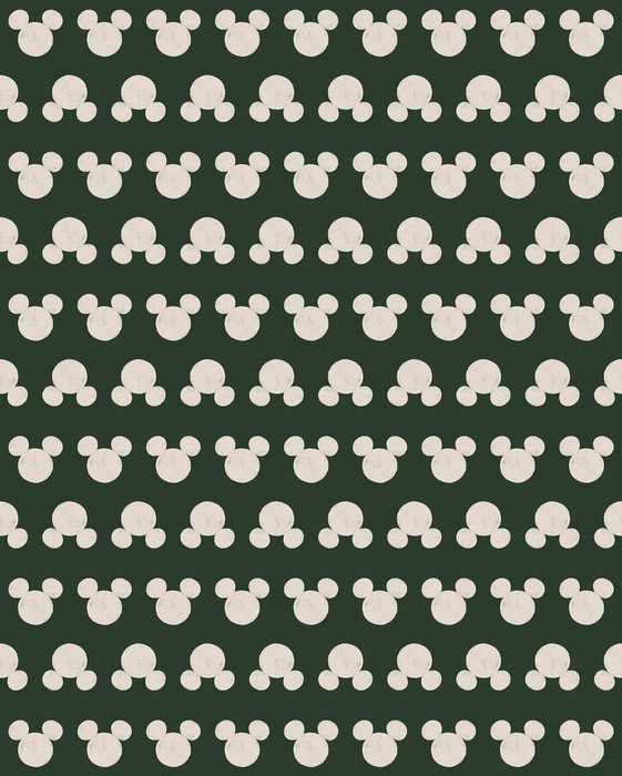 Intissé Standard Disney Mickey Mouse Green Heads