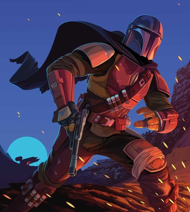 Intissé Standard Star Wars The Mandalorian Big Ambush