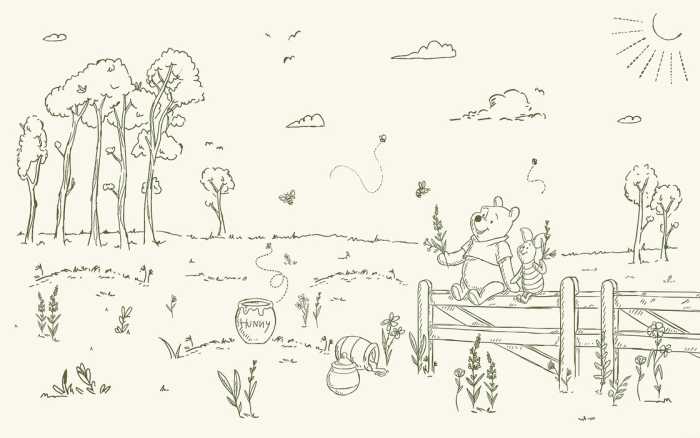 Intissé Standard Disney Winnie the Pooh Bee at One with Nature