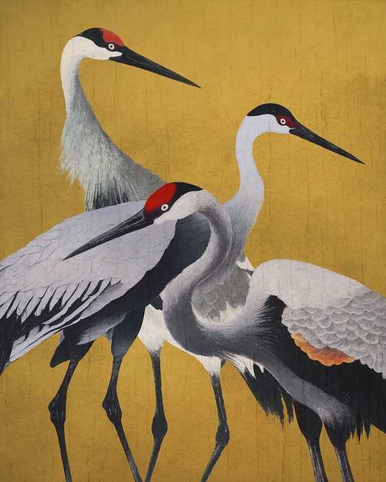 Intissé Standard Yellow Cranes