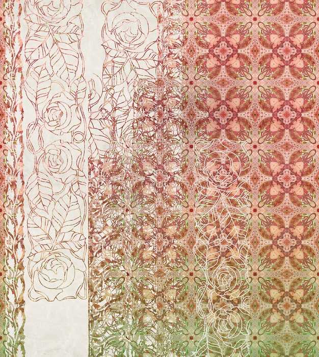 Intissé Standard Art Nouveau Rouge