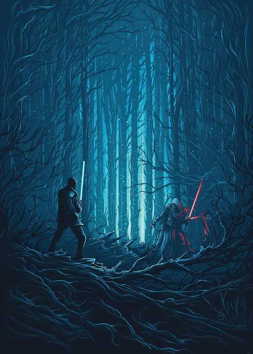 Intissé Standard Star Wars Wood Fight
