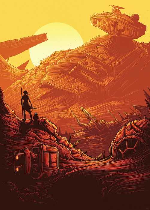 Intissé Standard Star Wars Jakku Star Destroyer
