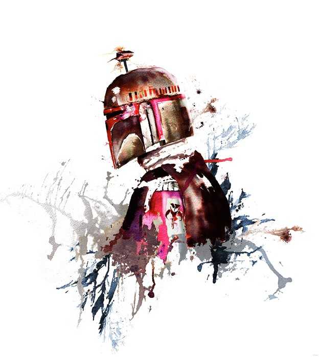 Intissé Standard Star Wars Watercolor Boba Fett