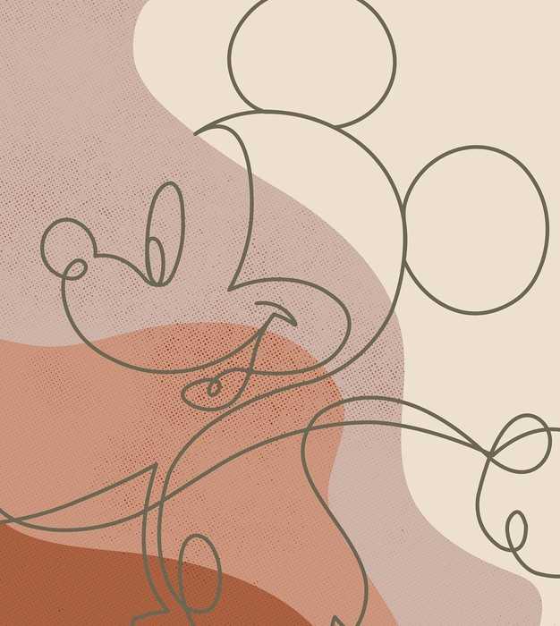 Intissé Standard Mickey Line Drawing