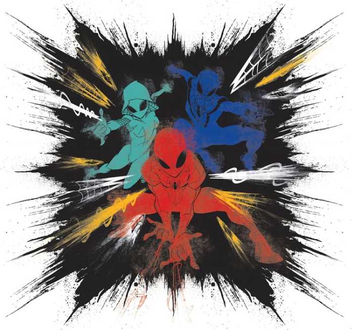 Intissé Standard Spider-Man Color Explosion