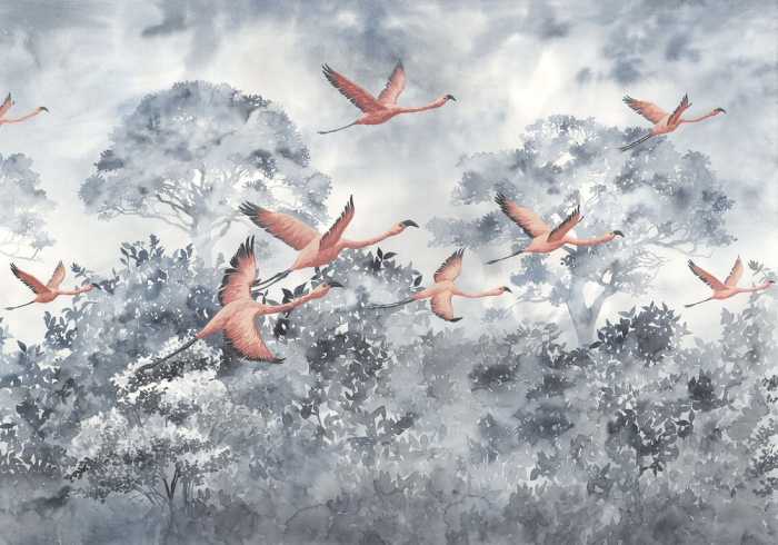 Intissé Standard Flamingos in the Sky