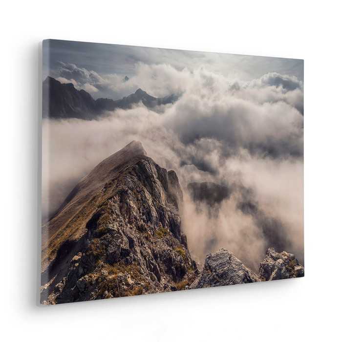 Vlies Bild auf Keilrahmen/ Echtholzrahmen Sea of Fog
