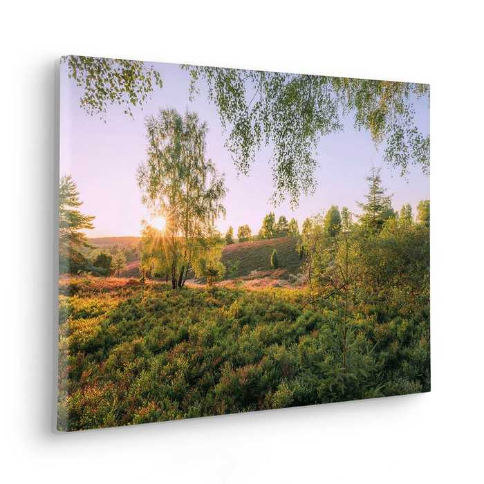 Vlies Bild auf Keilrahmen/ Echtholzrahmen Sommerabend