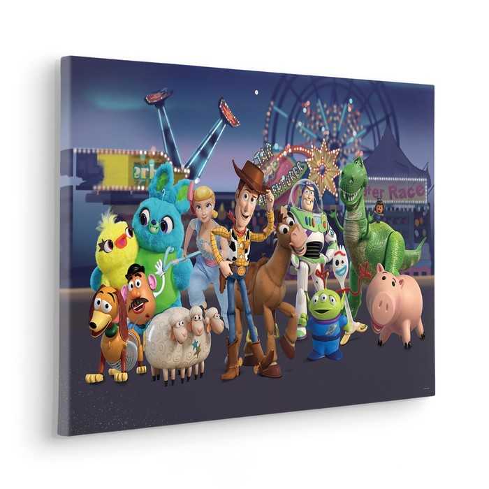 Vlies Bild auf Keilrahmen/ Echtholzrahmen Toy Story The Greatest Team