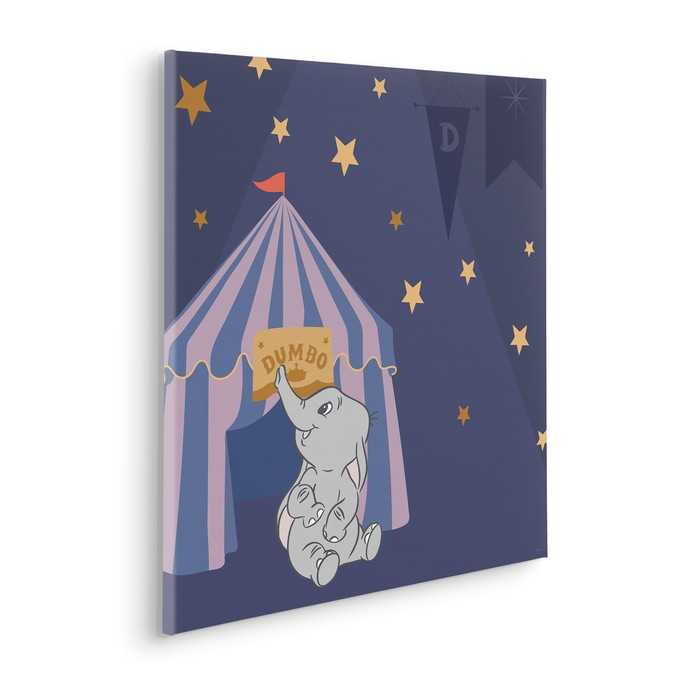 Vlies Bild auf Keilrahmen/ Echtholzrahmen Starry Night with Dumbo