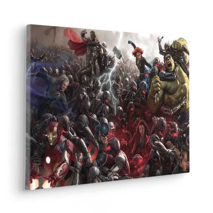 Vlies Bild auf Keilrahmen/ Echtholzrahmen Avengers War