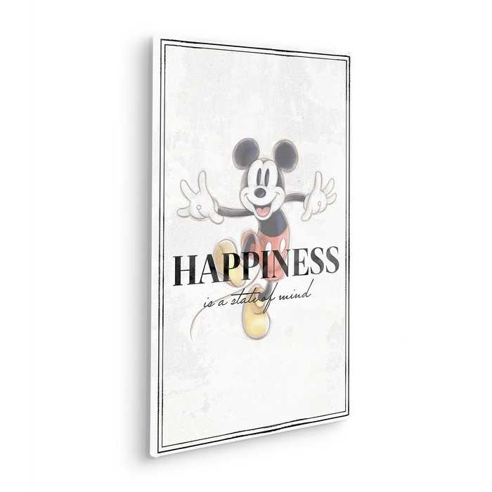 Vlies Bild auf Keilrahmen/ Echtholzrahmen Mickey Be Kind