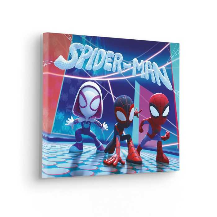 Vlies Bild auf Keilrahmen/ Echtholzrahmen Spidey and His Amazing Friends Glowy Spideys