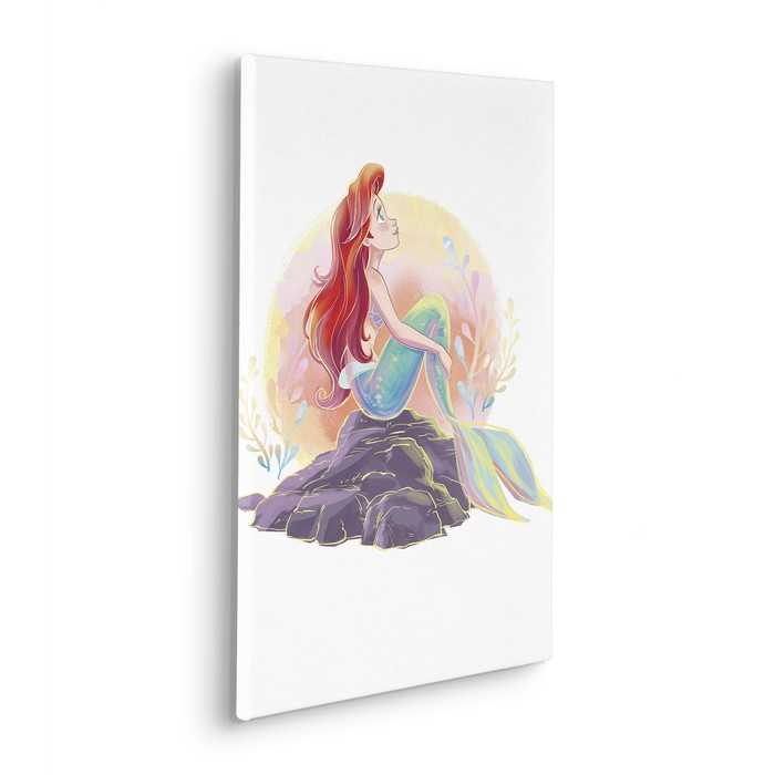 Vlies Bild auf Keilrahmen/ Echtholzrahmen Disney Ariel Sunrise