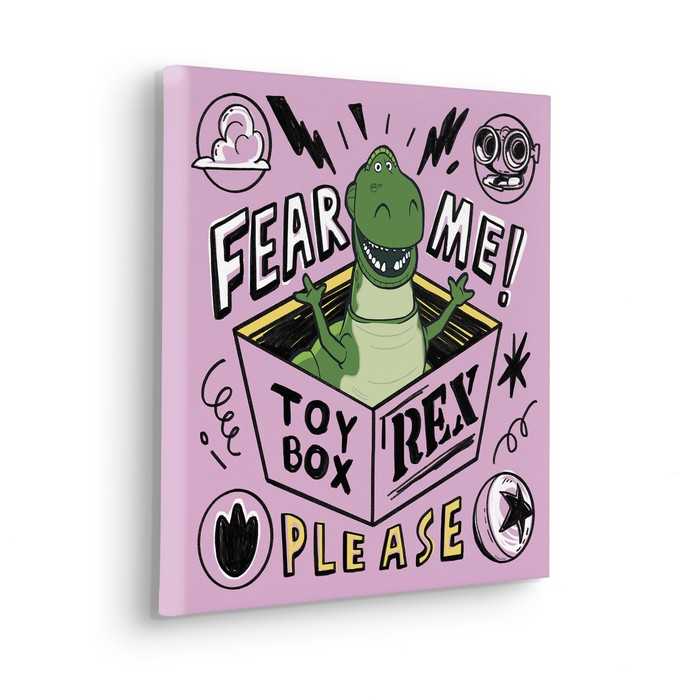 Vlies Bild auf Keilrahmen/ Echtholzrahmen Disney and Pixar Toy Story Fear Me Please