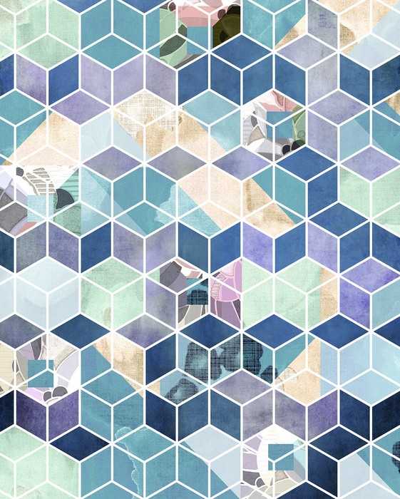 Intissé Premium Geometric Blue
