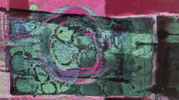 Photo murale intissé impression numérique Lemon Peely green-pink