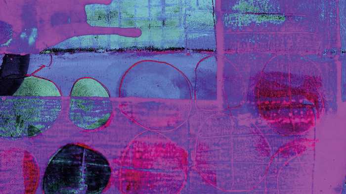 Photo murale intissé impression numérique Cells Wrapping pink-blue