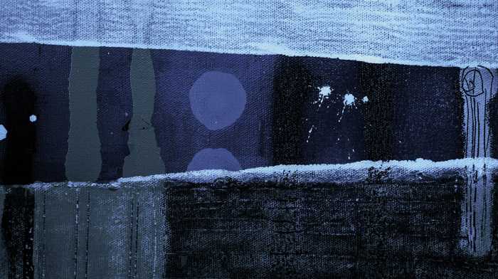 Photo murale intissé impression numérique Moon Shining blue