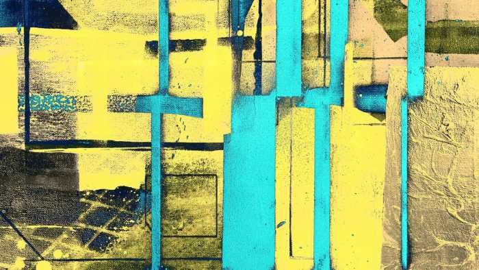 Intissé Premium Cuboids Linedup yellow-ice