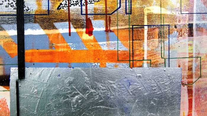 Intissé Premium Alleys Rainy bleu-orange
