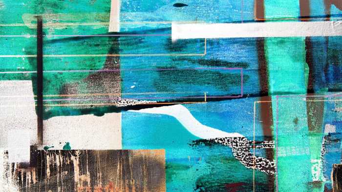 Intissé Premium Branche Dipping blue-green