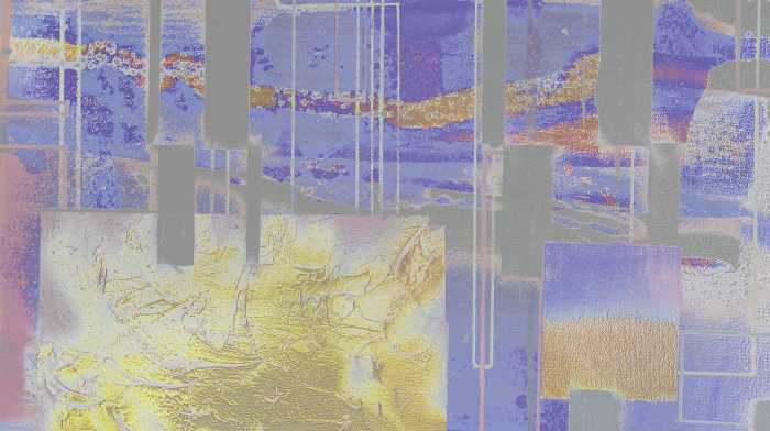 Photo murale intissé impression numérique Squares Dropping violett