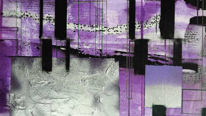 Intissé Premium Squares Dropping grau-violett