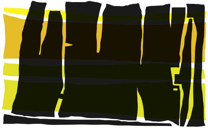 Photo murale intissé impression numérique Composition 4 yellow-black