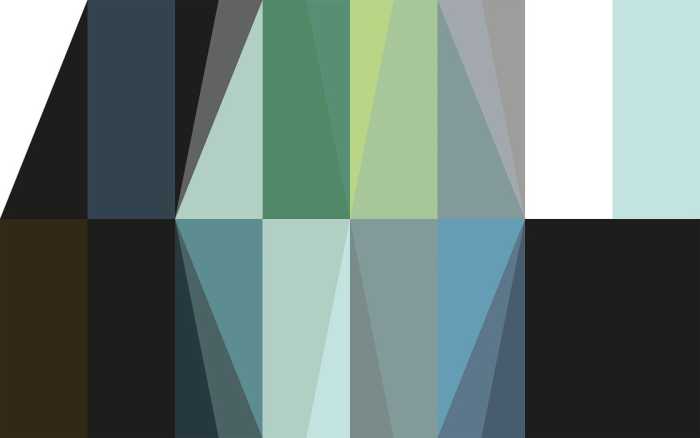 Intissé Premium Gem Stone Rhombus black-green-bleu