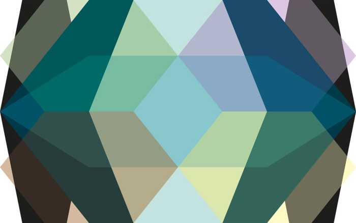 Intissé Premium Gem Stone Diamond green-bleu-umbra