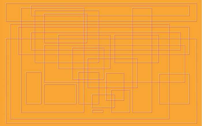 Intissé Premium Mills Board Mondial whitepink-orange