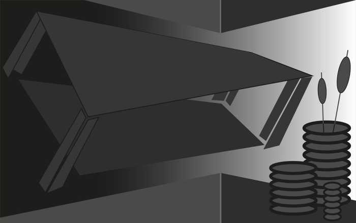 Intissé Premium Perspective Table black-grey-grey
