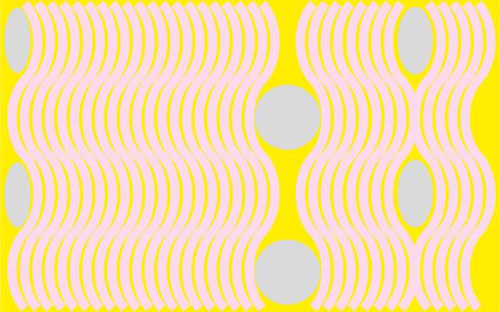 Intissé Premium Wave yellow-rosegrey