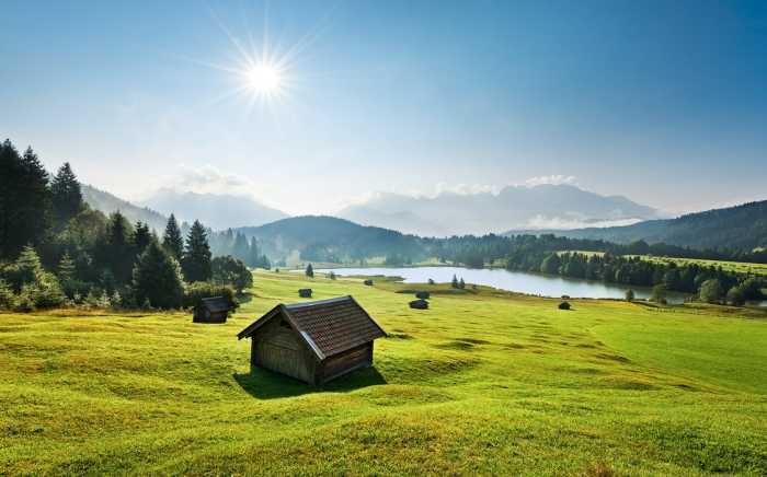 Intissé Standard Bergwiese vor Karwendel