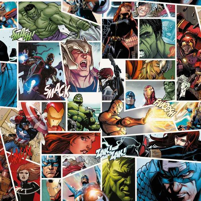 Intissé Marvel Comic Panel